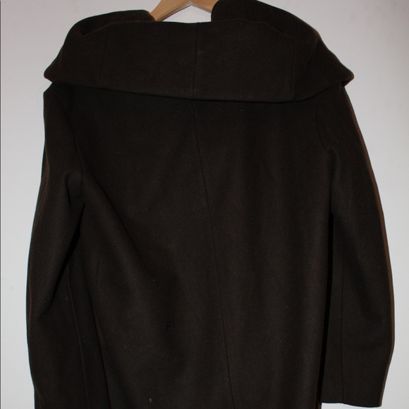 LIMITED TIME 50% OFF Womens Brown DKNY Wool Peacoat w/ Shall Collar - Picture 2 of 2